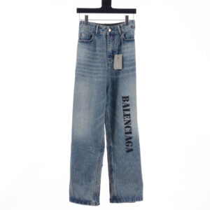 高仿Balenciaga*SS24系列783697塗層字面牛仔褲