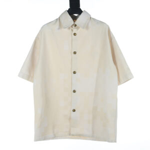 高仿LV*SS24系列1AFQZJ格子刺繡短袖襯衫米色