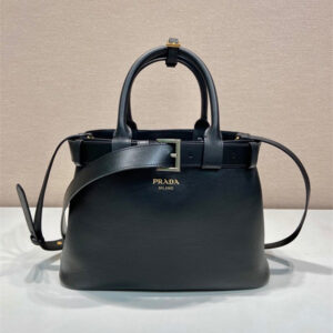 高仿Prada手提袋1BA434小號黑色免檢版
