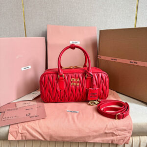 高仿miumiu繆繆*5BB148保齡球包袋紅色免檢版