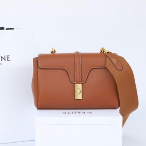 高仿Celine*Soft16系列單肩包196853棕色免檢版