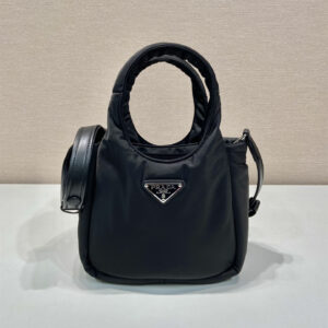高仿Prada單肩手提袋1BA359黑色免檢版