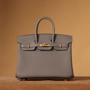 高仿Hermes*Birkin25積雨云灰金扣免檢版