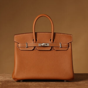 獨家正品級別高仿HermesBirkin25系列金棕銀扣