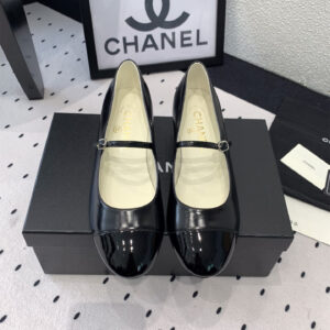 高仿Chanel*G38897Z小羊皮瑪麗珍單鞋黑色免檢版