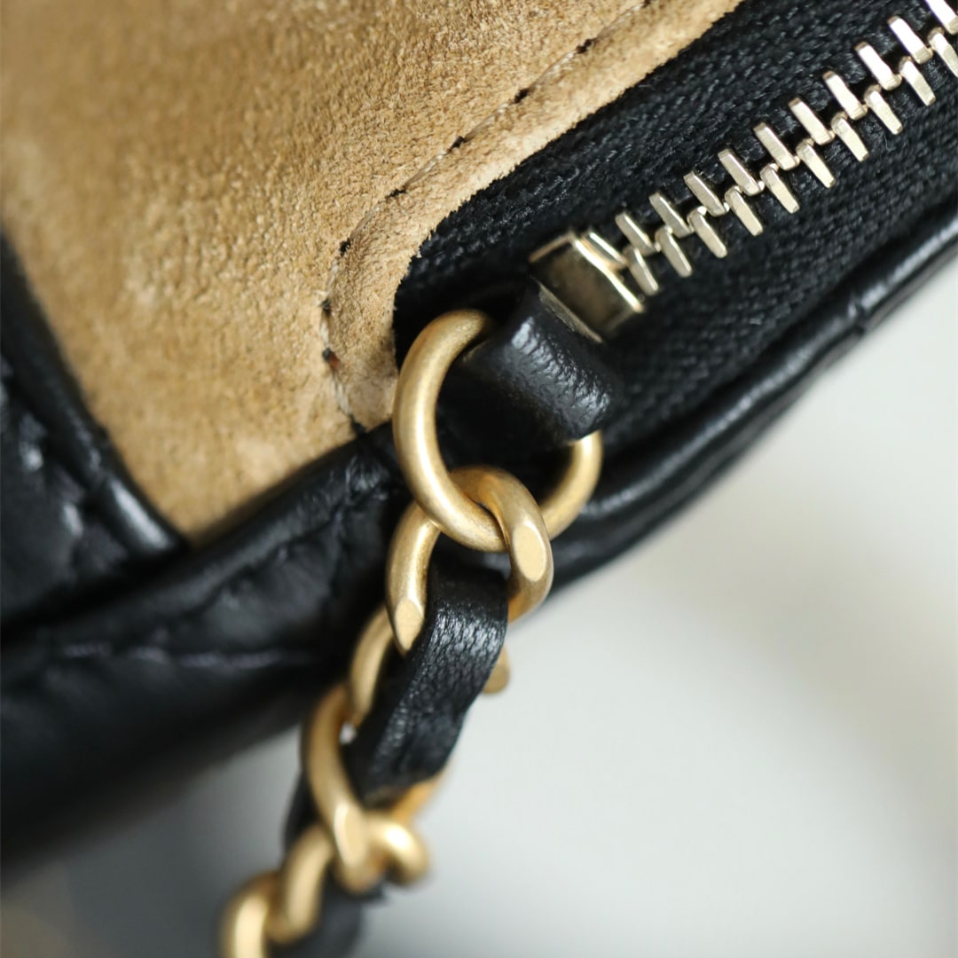 高仿Chanel*25A系列AS4742麂皮拼小羊皮貝殼包免檢版 - Image 15