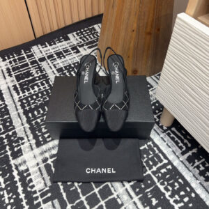 高仿Chanel*25C系列G31321小羊皮休閒單鞋黑色6.5CM免檢版