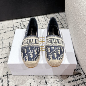 高仿Dior*Granville系列KDD973漁夫鞋針織帆布原色免檢版