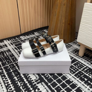 高仿Dior*Punk系列KCB947平頭塔扣休閒單鞋白色免檢版