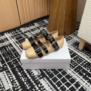 高仿Dior*Punk系列KCB948平頭塔扣休閒單鞋膚色免檢版