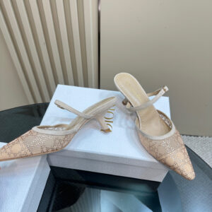 高仿Dior*Capture系列KCV299尖頭塔扣高踭鞋6.5CM裸色免檢版