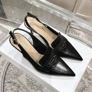 高仿Dior*Boy系列KCV180走秀款尖頭高踭單鞋8CM黑色免檢版