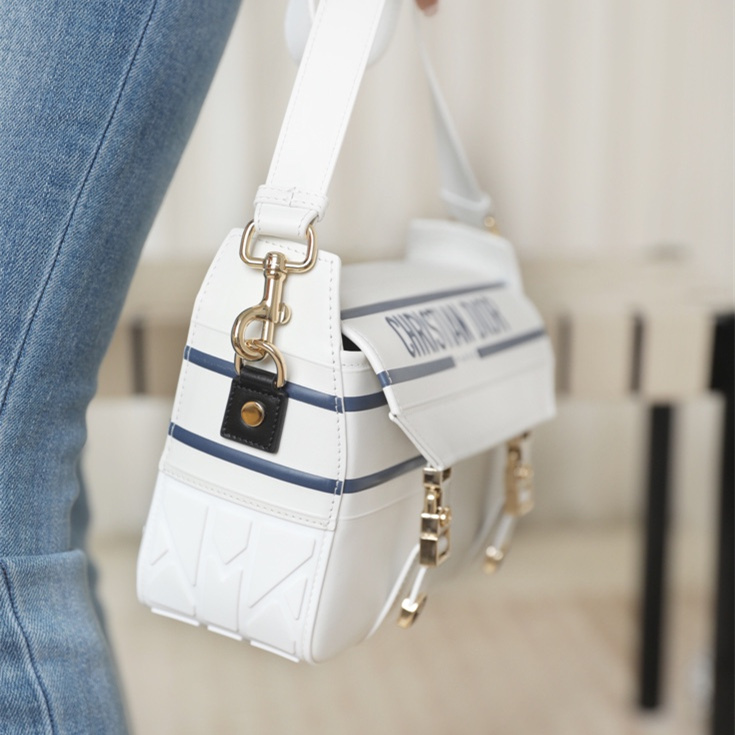 高仿DiorCamp系列郵差包小號白色免檢版 - Image 14