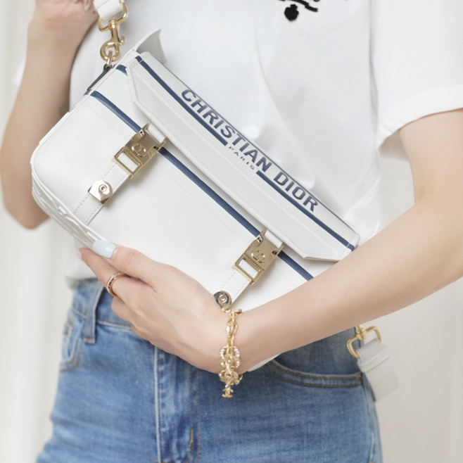 高仿DiorCamp系列郵差包小號白色免檢版 - Image 16