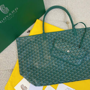 高仿Goyard*STLOUI1滿印Tote媽咪袋綠色大號免檢版