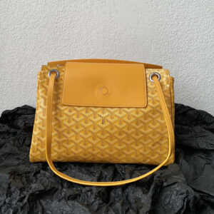 高仿Goyard*ROUETT4老花滿印單肩手拎袋黃色小號免檢版