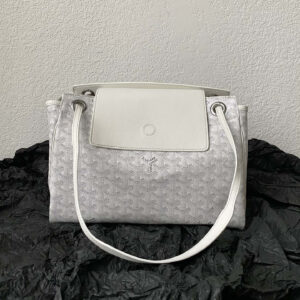 高仿Goyard*ROUETT3老花滿印單肩手拎袋白色小號免檢版
