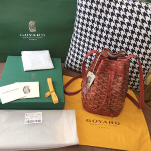 高仿Goyard*PEFLOT9抽繩水桶包紅色免檢版