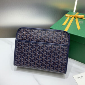 高仿Goyard*JOUVEN3多功能洗漱手拿包深藍小號免檢版