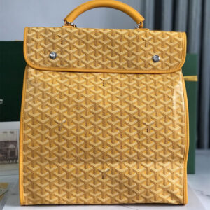 高仿Goyard*STLEGE6折疊雙肩背囊中號黃色免檢版
