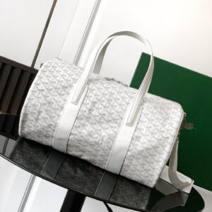 高仿Goyard*BARREL1運動手提旅行袋40白色免檢版