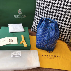 高仿Goyard*PEFLOT3抽繩水桶包藍色免檢版