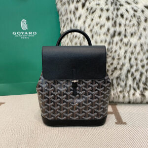 高仿Goyard*ALPIN4經典老花滿印雙肩包黑色免檢版