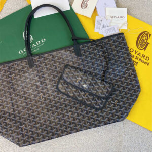 高仿Goyard*STLOUI8滿印Tote媽咪袋黑色大號免檢版