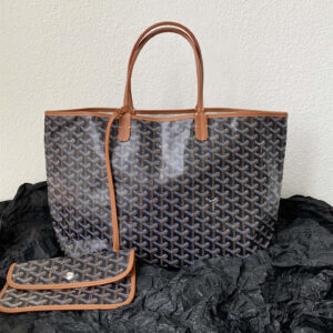 高仿Goyard*STLOUIG滿印Tote購物袋棕色中號免檢版