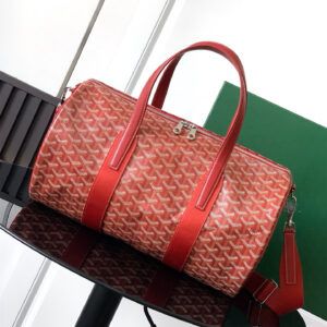 高仿Goyard*BARREL9運動手提旅行袋40紅色免檢版
