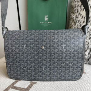 高仿Goyard*Capetien系列CAPETID郵差包灰色中號免檢版
