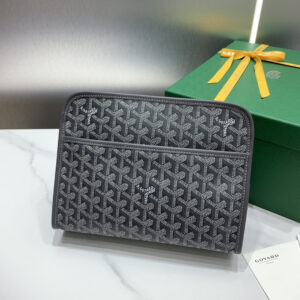 高仿Goyard*JOUVEN4多功能洗漱手拿包灰色小號免檢版