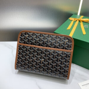 高仿Goyard*JOUVEN2多功能洗漱手拿包棕色小號免檢版