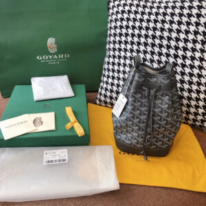 高仿Goyard*PEFLOT5抽繩水桶包灰色免檢版