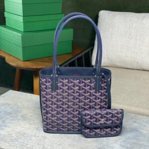 高仿Goyard*GY10184雙面兩用MiniTote手袋深藍免檢版