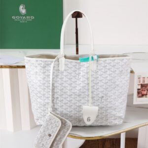 高仿Goyard*STLOUIP9滿印Tote手提袋白色免檢版小號