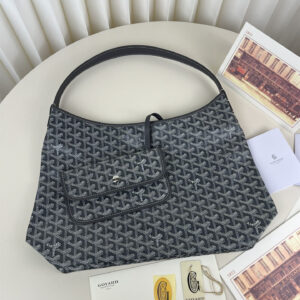 高仿Goyard*Hobo系列BOHEMEP單肩子母手袋灰色免檢版