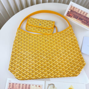 高仿Goyard*Hobo系列BOHEMEQ單肩子母手袋黃色免檢版