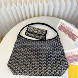 高仿Goyard*Hobo系列BOHEMER單肩子母手袋黑色免檢版