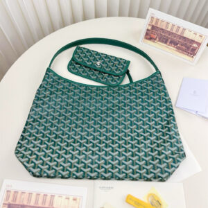 高仿Goyard*Hobo系列BOHEMEU單肩子母手袋綠色免檢版