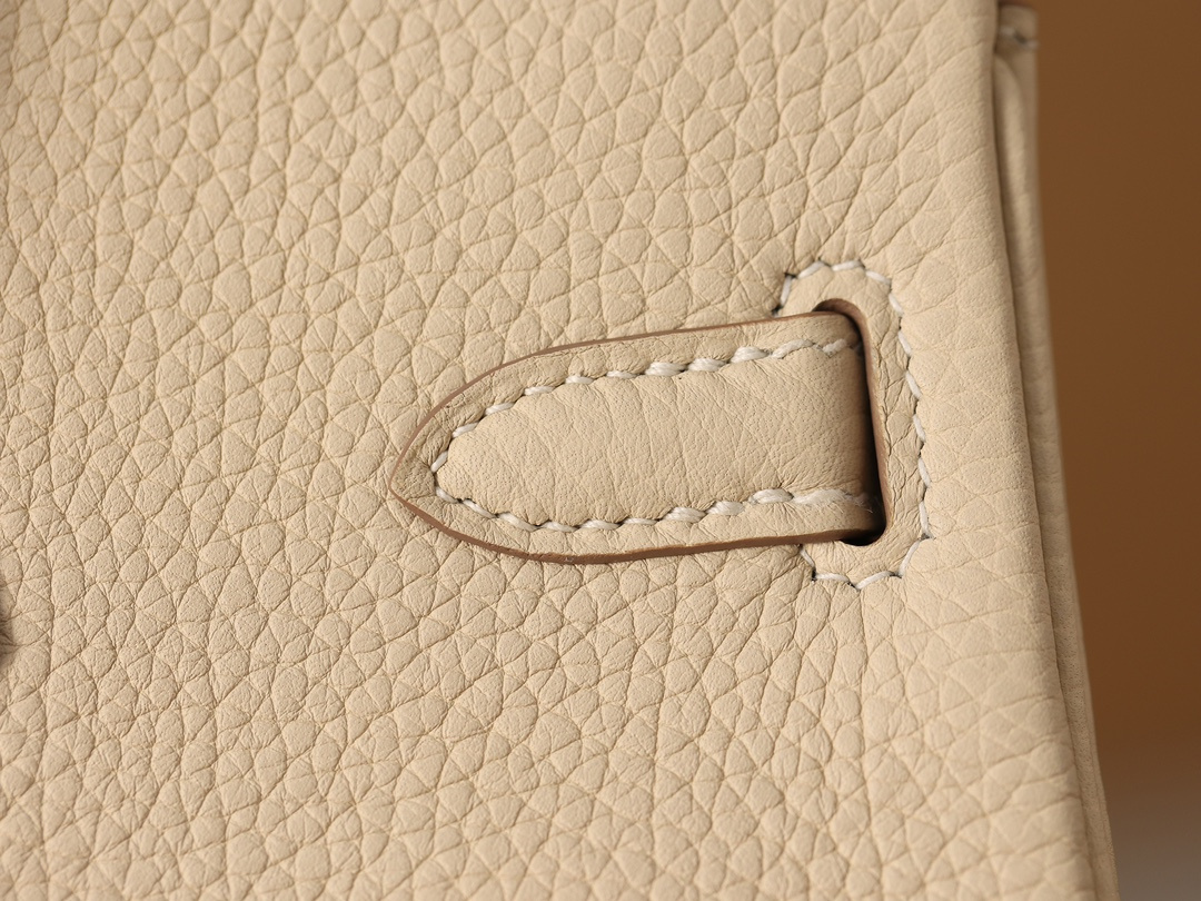 高仿真皮HermesBirkin25柏金包正品級別奶昔金扣 - Image 17