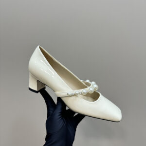 高仿JimmyChoo*J000320瑪麗珍鞋漆皮白色4.5CM免檢版
