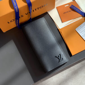高仿LV*Brazza系列M69980字母純色男士錢包長款免檢版
