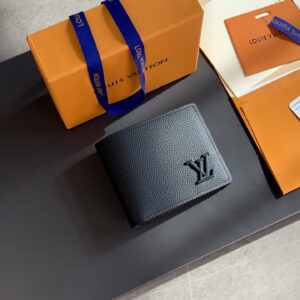 高仿LV*Brazza系列M69829字母純色男士錢包短款免檢版