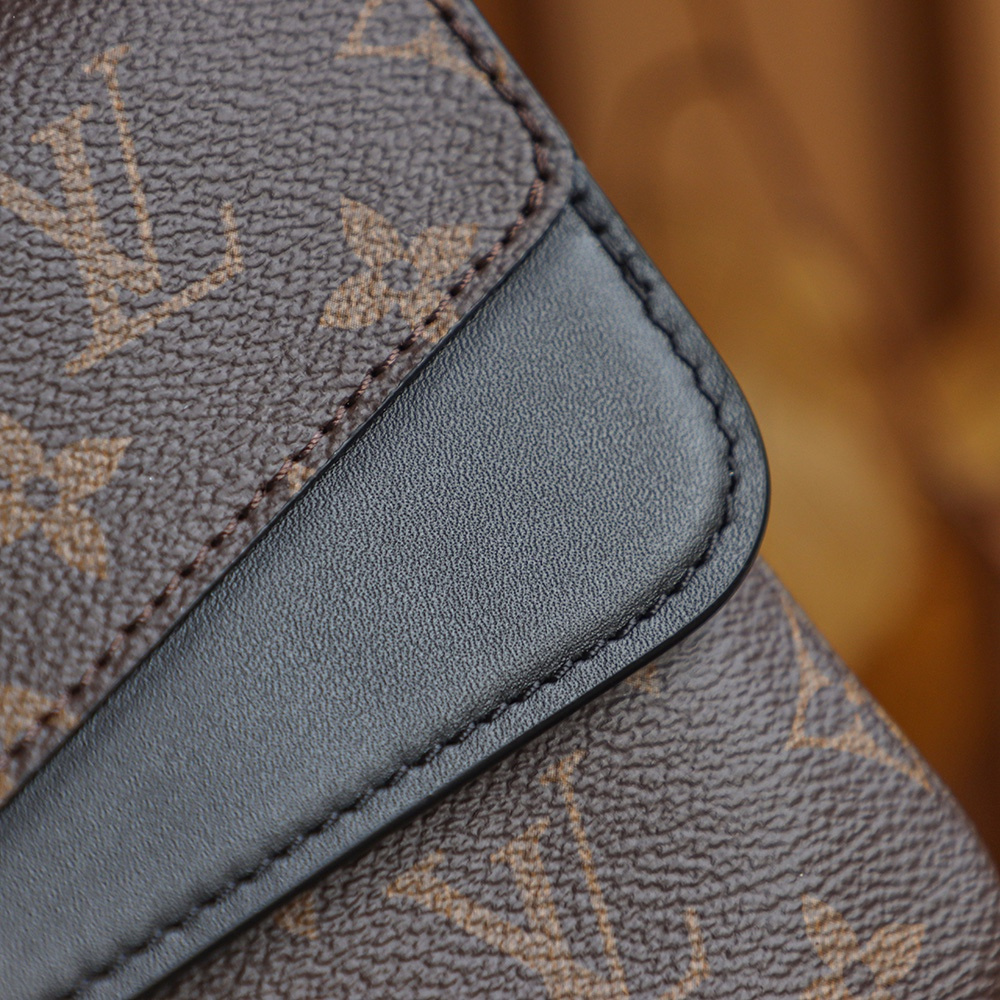 高仿LV鏈條包Marceau系列老花皮革雙拼免檢版 - Image 13