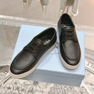 高仿Prada*2EE397A男女同款復古商務鞋黑色免檢版