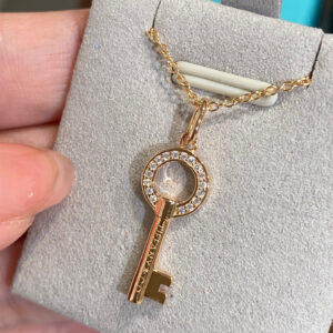 高仿Tiffany&CO蒂芙尼Keys系列GRP10435鑰匙吊墜頸鏈玫瑰金