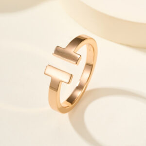 高仿Tiffany&CO蒂芙尼T系列GRP07781光版戒指玫瑰金色