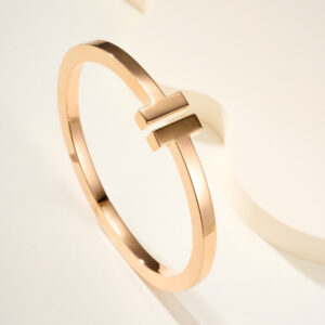 高仿Tiffany&CO蒂芙尼T系列GRP07788雙T手鐲玫瑰金