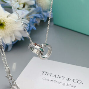 高仿Tiffany&CO蒂芙尼22992139雙環925純銀頸鏈